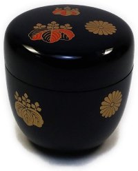 中棗 高台寺蒔絵 黒塗 色蒔絵 樹脂製 日本製 茶道具