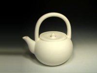 ボーフラ（湯沸かし）　提梁式（上手）　白　煎茶道具